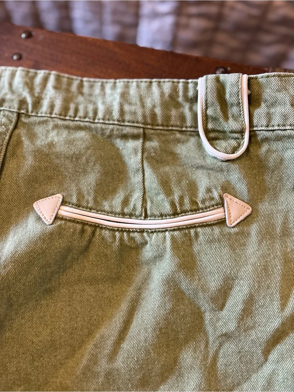 Women’s Western Green Denim Shorts